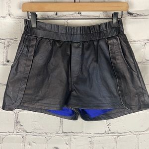 NWOT Whitney Eve FAUX Leather Black Shorts Sz S